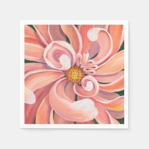 Peachy Pink Dahlia - Paper Party Napkins