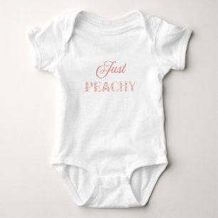 Peachy Pink Gingham Baby Bodysuit