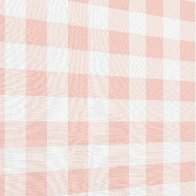 Peachy PInk Gingham Check Peel and Stick Wallpaper (Seam)