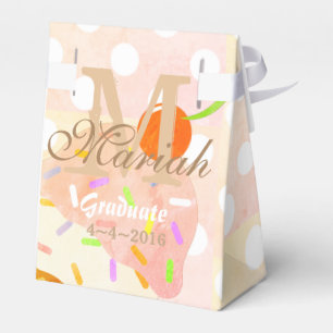 Peachy Pink Ice Cream cone Party Favour Box