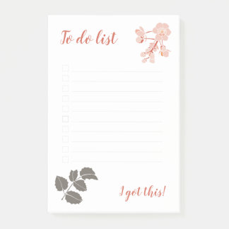 Peachy Pink Oregon Grape Flower Notepad
