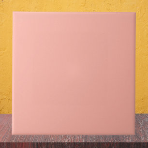 Peachy Pink Solid Color Tile