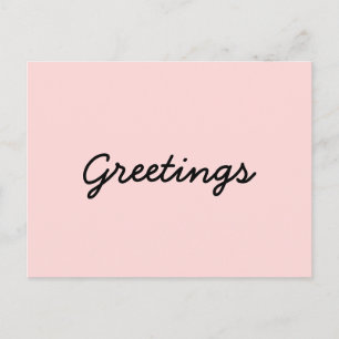 Peachy Pink Yoga Meditation Design Postcard