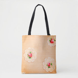 Peachy Posies Tote Bag