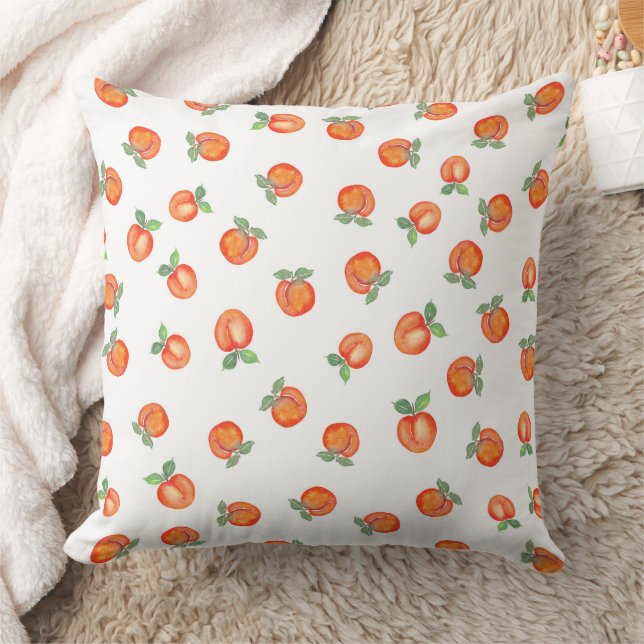 Peachy Print 20x20 Throw Pillow (Blanket)