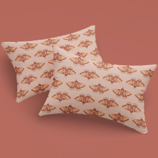 Peachy Retro Moth – Delicate Repeating Print Pillowcase