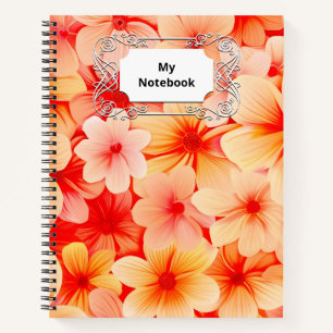 Peachy Spring Blossom Bloom Notebook
