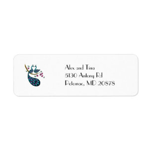 Peacock -1 Return Address Labels