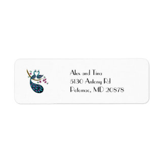 Peacock -1 Return Address Labels