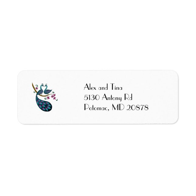 Peacock -1 Return Address Labels (Front)