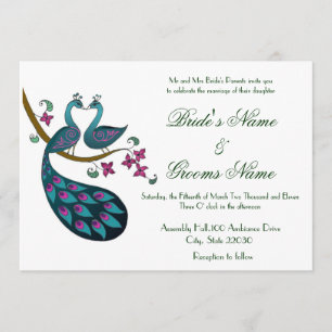 Peacock -1 Wedding invites
