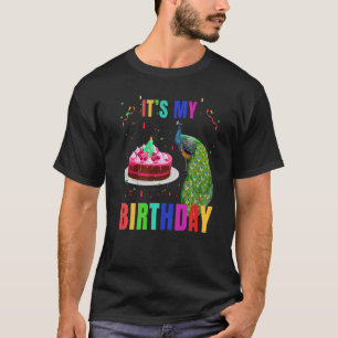 Peacock 4th Birthday  Cute Birds Animal  Graphic T-Shirt