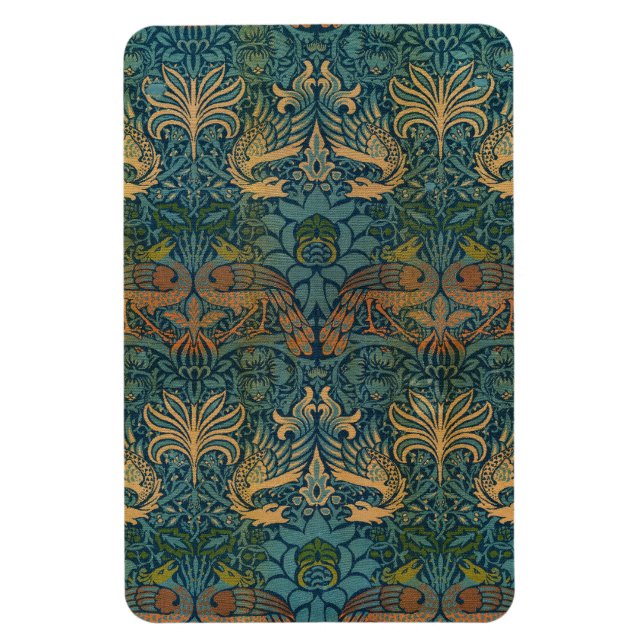 Peacock and Dragon, 1878 by William Morris Magnet (Vertical)