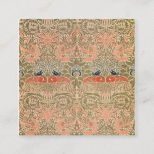 Peacock And Dragon (1878) By William Morris Square Business Card