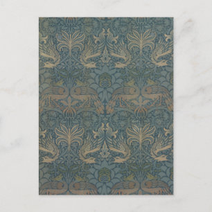 Peacock and Dragon by William Morris Postcard