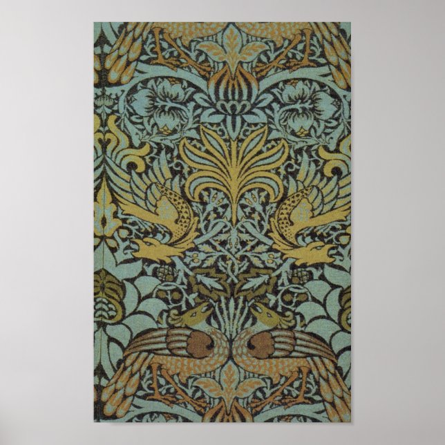 Peacock and Dragon (by William Morris) Poster (Front)