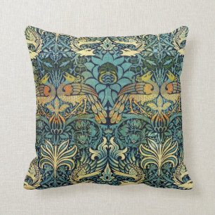 Peacock And Dragon William Morris Cushion