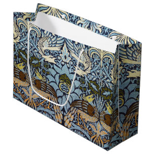 Peacock and Dragon, William Morris Large Gift Bag