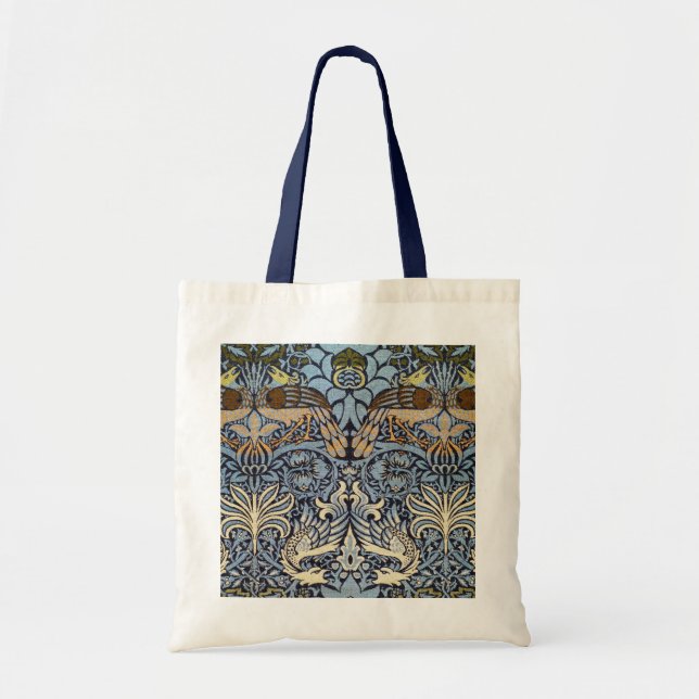 Peacock and Dragon, William Morris Tote Bag (Front)