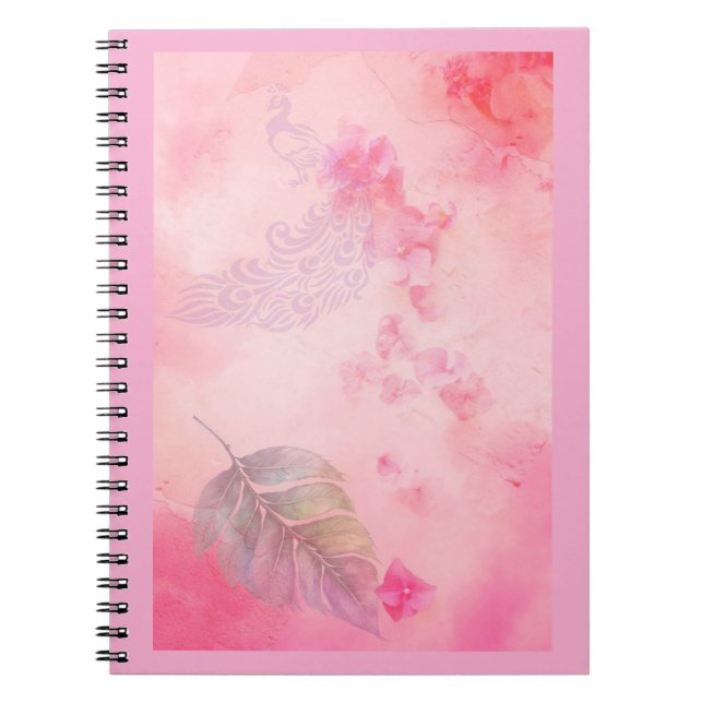 Peacock and Feather Notebook (Front)