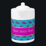 Peacock and Magenta Paisley Pattern<br><div class="desc">Bold and Beautiful- these bright colours are not for the timid- Peacock blue with bright Magenta and Amethyst purple accents this pretty paisley print- We have left all of the images used in this design customisable - You can play with them to your hearts content- Click the orange 'CustomizeThis' button...</div>