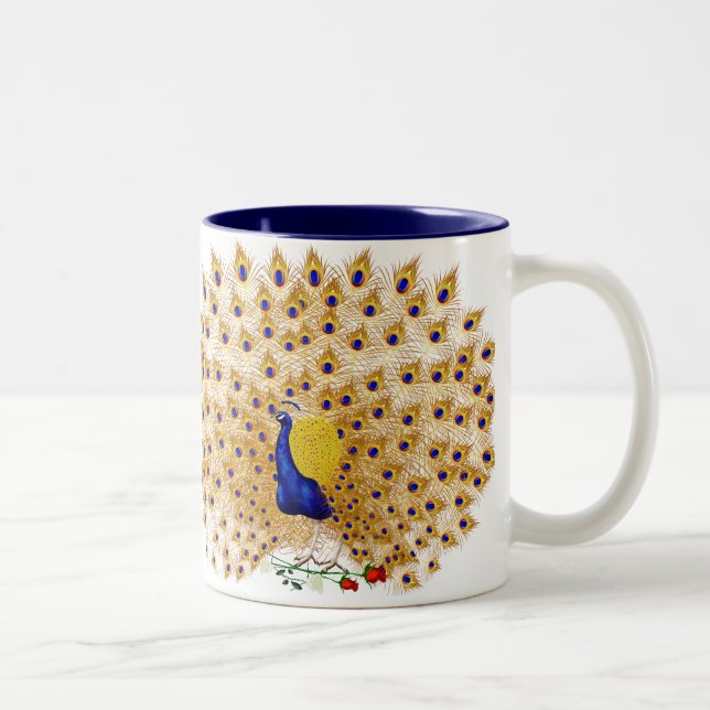 Peacock and Roses Mugs (Right)