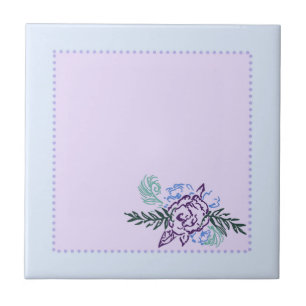Peacock and Roses Tile