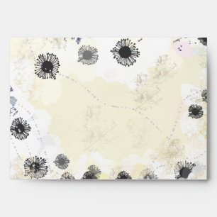 Peacock & Anemone Customisable Envelope Ivory