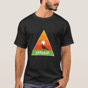 Peacock Animal Triangle Nature With Sun T-Shirt