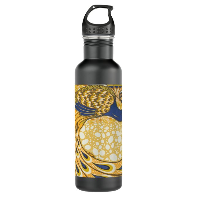 Peacock Antique Vintage Colourful 710 Ml Water Bottle (Front)