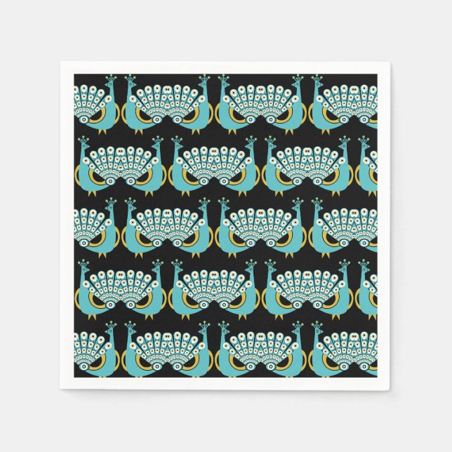 Peacock Art Home Accessories Napkin (Front)