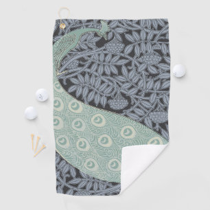 Peacock Art Nouveau Bird Classic Golf Towel