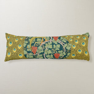Peacock Art Nouveau Style round intricate design Body Cushion