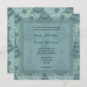 Peacock Art Nouveau Wedding Invitations