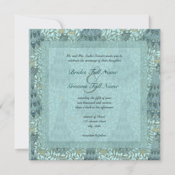 Nouveau Wedding Invitations Zazzle.co. nz 