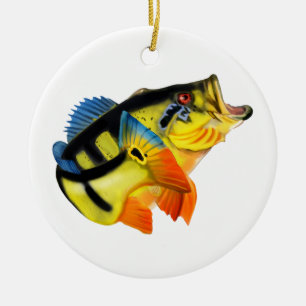Peacock Bass Ceramic Tree Decoration