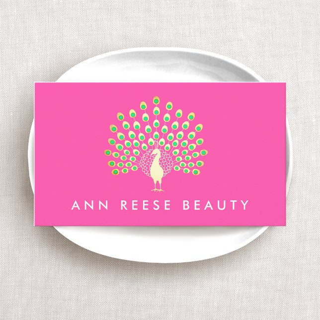  Peacock Beauty Fashion and Entertainment Business Card (Creator Uploaded)