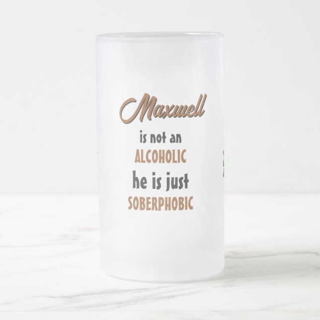 Peacock Beer Frosted Mug (Center)