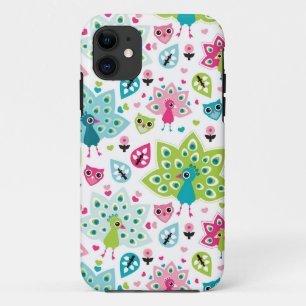 peacock bird and owl iPhone 11 case
