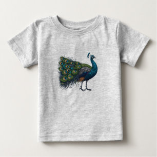 Peacock bird Baby Fine Jersey T-Shirt