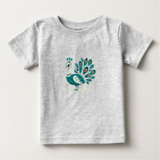 Peacock bird Baby Fine Jersey T-Shirt