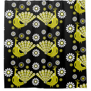 Peacock Bird Graphic Art Shower Curtain