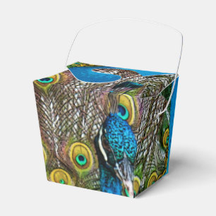 Peacock Bird on Display Favour Box
