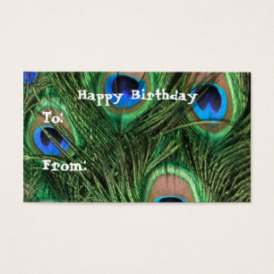 Peacock Birthday Gift Tags
