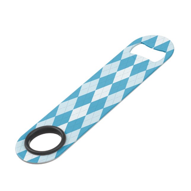 Peacock Blue Argyle Small Diamond Shape (Front Angled)