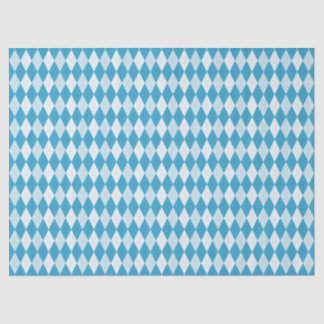 Peacock Blue Argyle Small Diamond Shape Tissue Paper