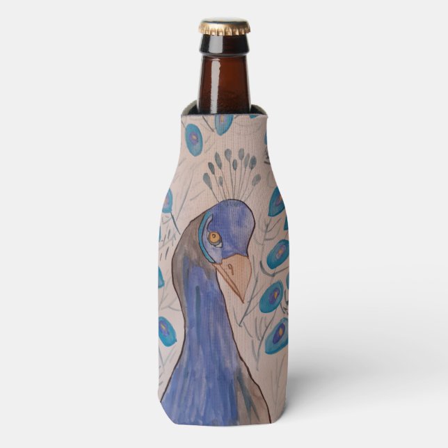 Peacock Blue Bottle Cooler (Bottle Front)