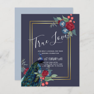 Peacock Blue Burgundy Winter Fall Wedding