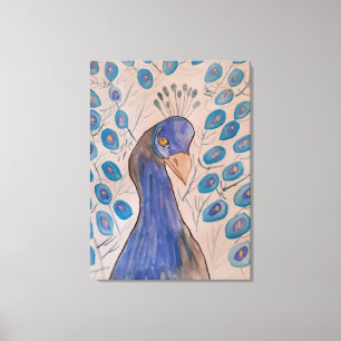Peacock Blue Canvas Print