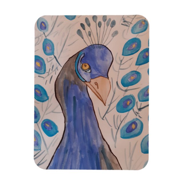 Peacock Blue Flexible Photo Magnet (Vertical)